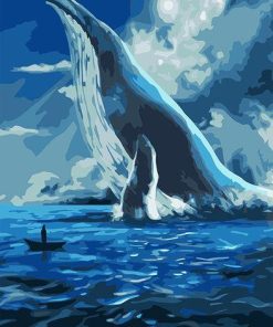 Big Blue Whale - DIY Paint By Numbers - Numeral Paint
