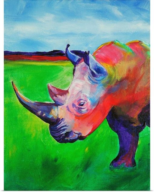 Colored Rhino paint by numbers