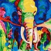 Colorful Elephant paint by numbers