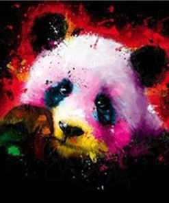 Colorful Panda paint by numbers