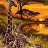 Giraffe Couple paint by numbers