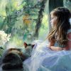 Girl And Cat paint by numbers