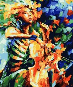 Girl With a Violin paint by numbers