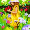 Girl in Yellow Dress paint by numbers