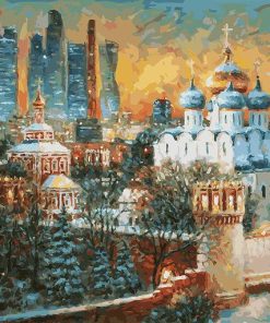 Harsh Winter in Moscow paint by numbers