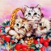 Kittens in Basket paint by numbers