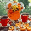 Morning Orange Flowers paint by numbers