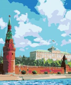 Moscow Kremlin Red Palace paint by numbers