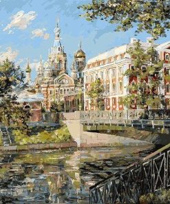 Moscow River paint by numbers