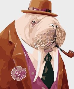 Mr Walrus paint by numbers