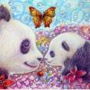 Panda and Butterfly paint by numbers