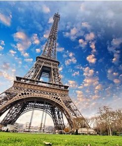 Paris Eiffel Tower Clouds paint by numbers