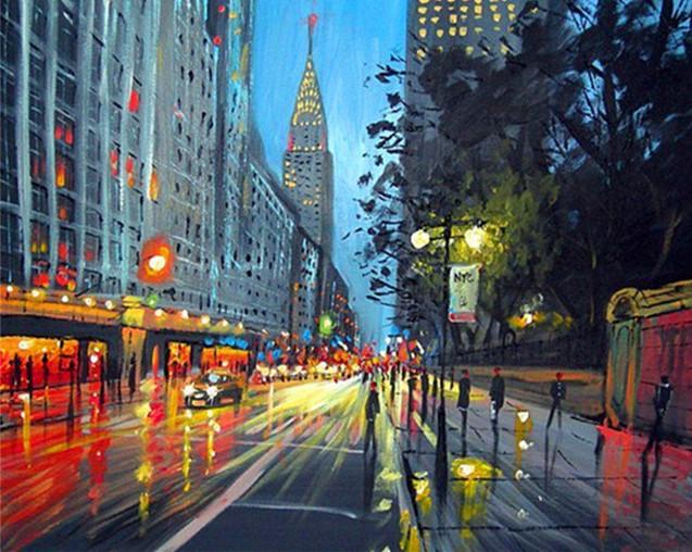 Buy Manhattan at Night - painting by numbers online