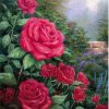 Pink Roses In Garden paint by numbers