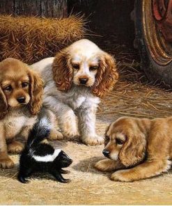 Puppies paint by numbers