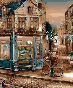 Painting Europe Coffee Shop Art - DIY Paint By Numbers - Numeral Paint
