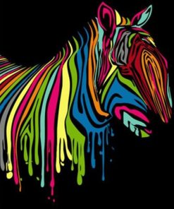 Abstract Zebra Artwork - DIY Paint By Numbers - Numeral Paint
