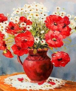 Red Poppies paint by numbers