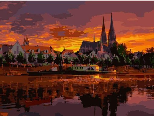 Regensburg Sunset paint by numbers