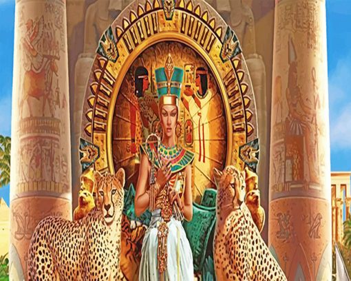 people-egyptian-pharaoh-with-two-leopards-paint-by-numbers