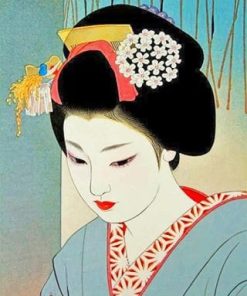 Japanese Beautiful Woman paint by numbers