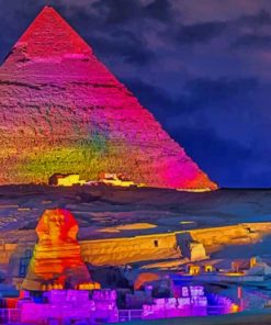 Colored Pyramids paint by number