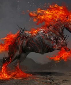 Fire Horse paint by number