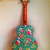 Floral Guitar paint by numbers