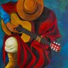 Latino Man Playing Guitar Paint by numbers