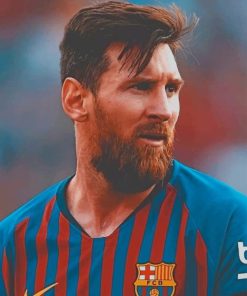 Lionel Messi Barcelona paint by numbers