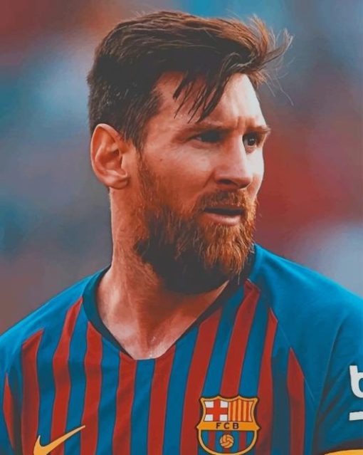 Lionel Messi Barcelona paint by numbers