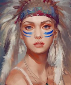 Native Girl paint by numbers