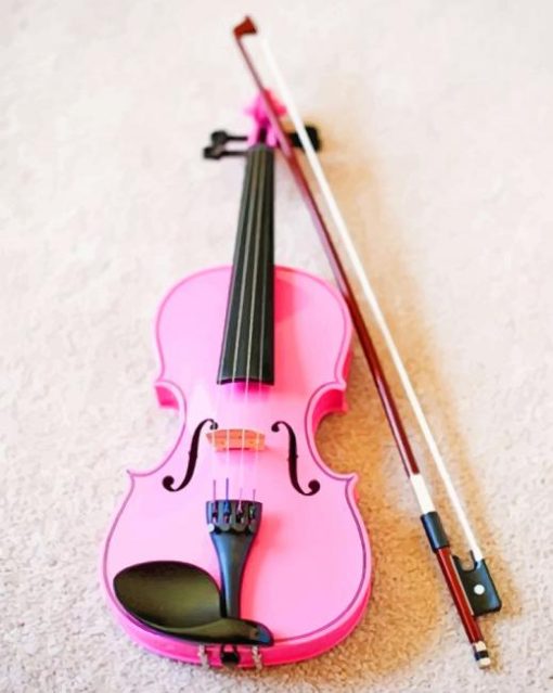 Pink Violin paint by numbers
