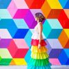 Rainbow Mural paint by numbers