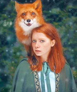 Red Fox And Ginger Girl paint by numbers