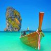 Boat In Ko Poda Island Thailand Paint by numbers