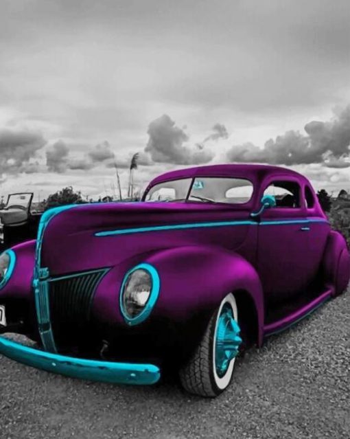 Classy Purple Car paint by numbers