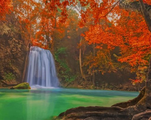 Erawan National Park Thailand paint by numbers