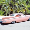 Pink Buick Car paint by numbers