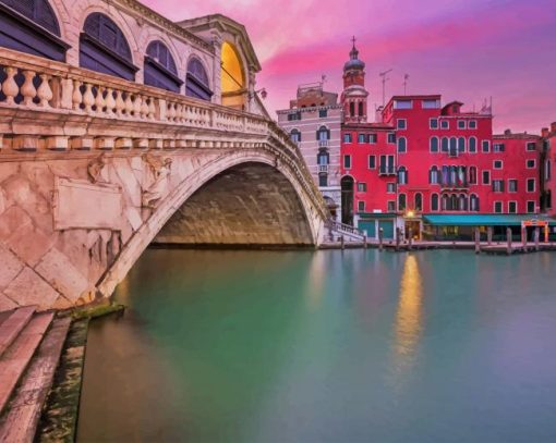 Rialto Bridge Italy paint by number