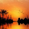 Sunset Nile River paint by number
