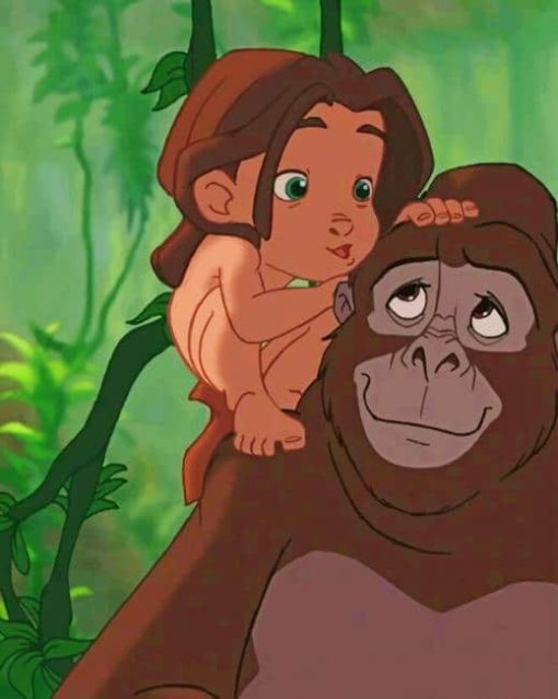 Tarzan And His Momy paint by numbers