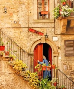 Aesthetic House In Italy Paint by numbers