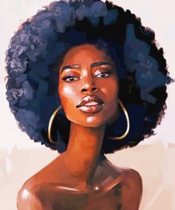 Afro Black Girl paint by numbers