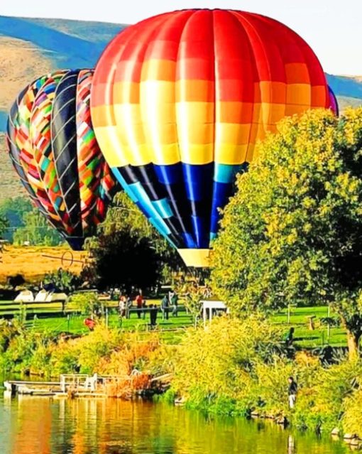 Colorful Air Balloon paint by numbers