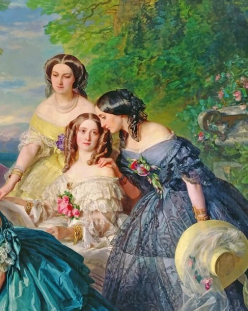 Empress Eugénie Surrounded By Her Ladies In Waiting Paint by numbers