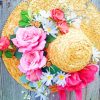 Floral Hat paint by numbers
