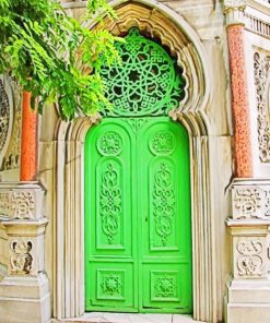 Green Door paint by numbers