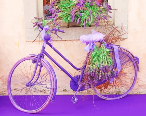 Lavender Bike paint by numbers