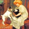 Little Girl And Pets paint by numbers